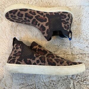 Rothy’s Leopard Print High-Top Sneakers